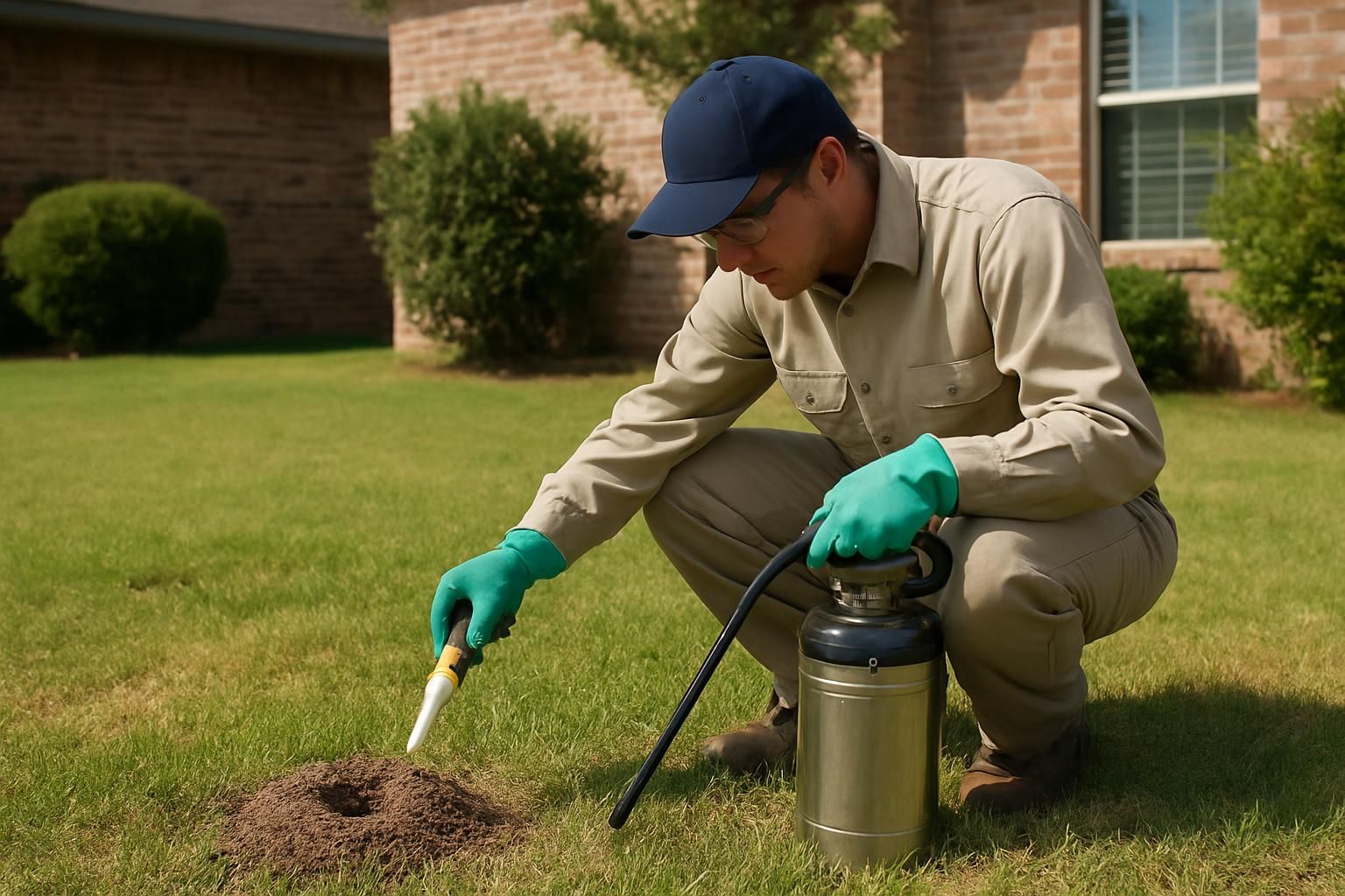 A local pro treating a Keller property